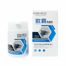 寵物保健品 明眸錠 寵物葉黃素 維他命C 寵物視力保健 海藻粉 潔牙粉, 1個, 歐霸亮齒粉 50g