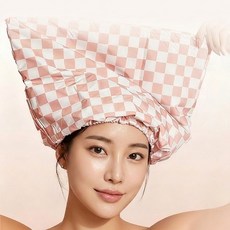 프리미엄 방수 헤어캡 트리트먼트 사우나 샤워캡, 1개, 인디핑크