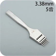 3.0/3.38/3.85/4.0mm 손 바느질 가죽 도구 치아 헤드 교체 원형 커터 절단 여러 사양, [13] 3.38mm 5 tooth