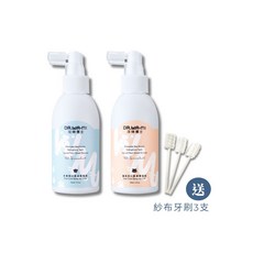 汪咪博士 口腔保健噴液 犬用噴的牙膏 輕鬆消除口臭 (狗牙膏 狗潔牙 狗口腔噴霧 寵物牙膏 狗刷牙 消除寵物口臭), 1個, 犬專用x1+貓專用x1+紗布牙刷3入x1