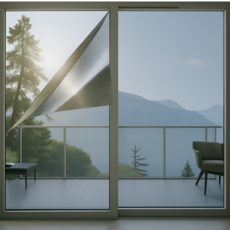 머스트킵 주간 사생활보호 무점착 단열 창문 필름, 실버