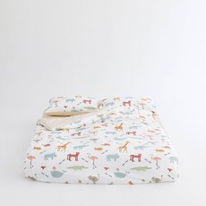 可愛動物圖案兒童床包組，柔軟透氣易清洗，安全無毒舒適睡眠體驗, The Zoo
