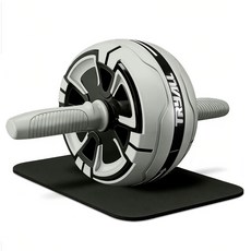 복근 롤러 자동 리바운드 복근운동기 허리코어 훈련 소음 없는 무소음 홈트 복근롤러, 화이트 그레이, 자동 리턴 복근 롤러