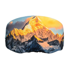 滑雪鏡收納套，山峰設計，柔軟保護，輕巧便攜, 金山, 1個