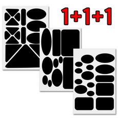 에버리즈 옷 구멍 테이프 패딩 수선 패치 1+1+1, 3개, 블랙(BK)