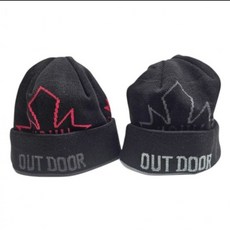 국내산 니트 비니 하후 캐나다 롱비니 보온성 신축성 모자 등산 스키 골프 야외활동 판촉물 기프트 단체 관공서 행사용, 블랙레드, 1개