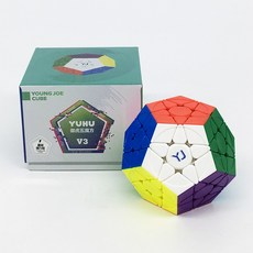YJ 위후 메가밍크스 V3 M 큐브 33 YuHu Megaminx V3M 자석큐브 선수용 큐브, 혼합색상, 1개
