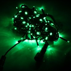 엘스토리몰 LED 은하수전구 9M 96구 5개 + 점멸기 1개 크리스마스 트리 조명 전구, 검정선 녹색 5개 + 점멸기 1개