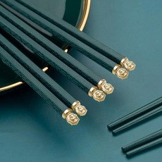 일식젓가락 중식 젖가락 컬러 만사형통 업소용 업소용젓가락 중국집, 1개, 동일 구성, 그린 금색 (사자왕) 10쌍 세트