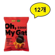 바프 오마이갓 팝콘 김치시즈닝맛, 12개, 80g