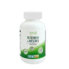 多立康 葡萄糖胺 MSM二代升級版 添加鯊魚軟骨與牛磺酸(90粒/瓶), 1個, 90顆