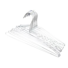 台灣製全新衣架（一組12支）曬衣架 晾衣架 洗衣店專用衣架 成人衣架 鐵線衣架, 白色, 4套