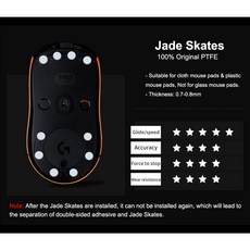 X-Raypad 滑鼠鼠貼 Jade 玉石系列, 1個, 小圓點6mm-玉石（速度, 白色