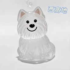 寵物毛髮收納盒 可愛小狗造型, 1個, 西高地 1個 自帶鑰匙圈