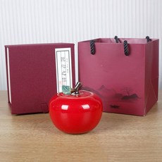 陶瓷蘋果茶葉罐 手工製作, 1個