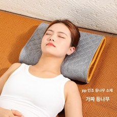 인조 라탄 베개 등나무, 1개, 통기성 커버 포함 10cm