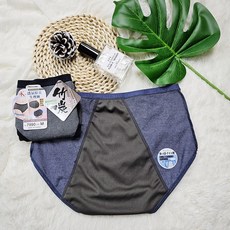 DK 竹炭透氣棉柔生理褲, 灰,L