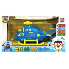 경찰헬리콥터 뽀로로 불빛나는 4세남아 조카선물 비행기 파일럿 작동헬기, 1개