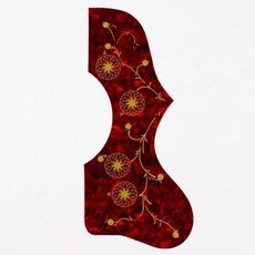 (F19) 어쿠스틱 기타 픽가드 터키석 다크-레드, 1개