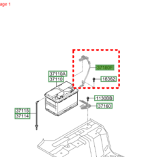 센서 어셈블리-배터리 / 37180M9100 / 그랜저 IG HV / 소나타 LF HV / 순정부품