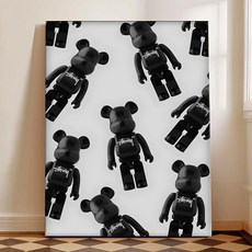 세잔느화실 인테리어 팝아트 거실그림 베어브릭 포스터 15종, 캔버스액자 (21x26cm)