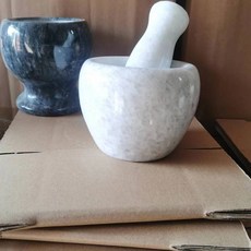 옥 절구 미니 천연석 자연석 깨소금 사발 화이트 천연, 1개