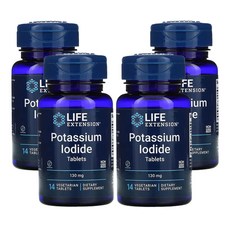 라이프익스텐션 요오드화 칼륨 정제 130mg 14정, 4개