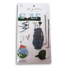 저널링 스크랩북 카드 제작 예술 및 공예용 3D 골프 스티커 - 9피스 178232, 저널링, 스크랩북, 카드 제작, 예술 및 공예용 3D