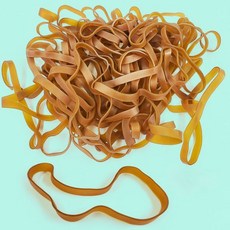 노란고무줄 다양한길이 두꺼운 특수 천연고무 문구 포장용품 머리고무줄, 250x10mm 300g