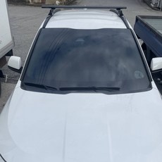 이지룸 자동차 기아차량 니로 셀토스 전용 루프랙 가로바 캐리어, 1세트, 검정