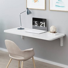 플로팅 월데스크 접이식 벽 책상 인테리어 선반 벽걸이 테이블 좁은공간 수납, 60*30(피아노 래커)