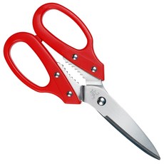 일본 다용도 양손가위 20cm 일제 톱니 방산가위 방산시장, 1개, 레드