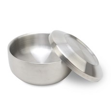 샤틴 밥그릇 세트 (이중합식기-1) 스텐 학교급식 병원 업소용 식당그릇 밥공기, 상, 1개