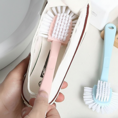 신발 얼룩 제거용 다목적 브러시 운동화 세탁 솔 롱 핸들 청소도구, 랜덤색상, 1개