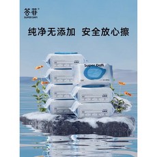 答菲藍蓋純水濕廁紙 40/80抽 孕婦兒童適用 家庭號, 1個, 藍蓋1包,40抽(300克)(26.12到期)