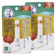 멘소래담 멜티 크림 립, 2개, 2.4g, 리치허니향
