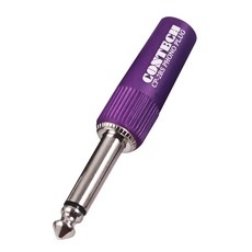 CONTECH 6.35mm TS 導線頭 單音直頭, 1個, 紫色