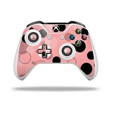 XBOX One SX 컨트롤러와 호환되는 WraptorSkinz 데칼 비닐 스킨 랩 - 분홍색 위에 많은 점 핑크색 컨트롤러 미포함, XBOX One SX 컨트롤러와 호환되는 Wraptor