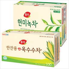 동서 현미녹차100T+한잔용옥수수차100T, 1.5g, 1개
