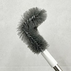 무타공마켓 기역자 커브 변기솔 간편 욕실 변기 청소솔, 1개, 화이트