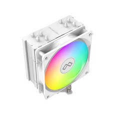 CPU 공랭 쿨러 싱글타워 ARGB 120mm 팬 인텔 AMD 호환 화이트, 1개, 상세페이지 참조