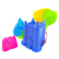 沙灘玩具五件組：迷你挖沙桶，戶外玩樂必備, 混合色, 150g, 1套