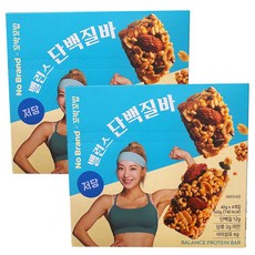 노브랜드x꼬박꼬밥 밸런스 단백질바 40*4입 (저당), 2세트, 40g