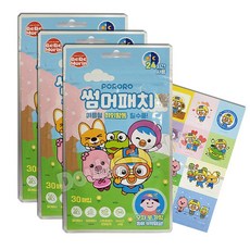 2026년 신형 뽀롱뽀롱 뽀로로 썸머패치 30매입 (3세이상~13세이하) 24시간사용 시트로넬라오일함유, 3개