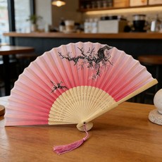 VANLUEE 摺疊 旗袍 夏季 穿搭, 1個, 06春暖花開(新款一笑扇):如圖