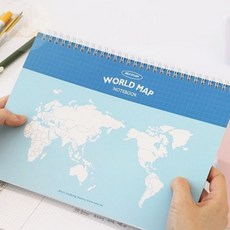 [더해상점] B5 활용도 높은 지도공부, 세계지도 블루