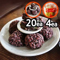 (팥떡20_귤떡4_혼합)_블루탐 제주도_오메기떡_맛집 개별포장_영양간식_선물용_떡, 60g, 24개