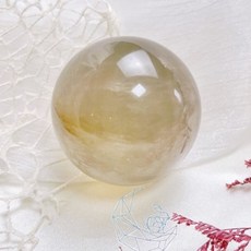 ₍мσσи_нασ ᙏ̤̫͚ 藍87 螢石球 銀灰 銀河 黃 5.2cm 雲霧繚繞感 帶彩虹光, 1個