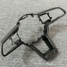 프리미엄 카본 파이버 & 글로시 블랙 스티어링 휠 버튼 트림 프레임 아우디 R8 TT TT MK3용, 02 carbon fiber