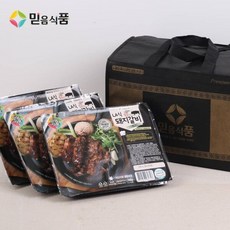 믿음식품 발효숙성 국내산 LA식돼지갈비선물세트 700g_3팩 선물가방포장, 믿음식품 발효숙성 국내산 LA식돼지갈비선물세트 700g